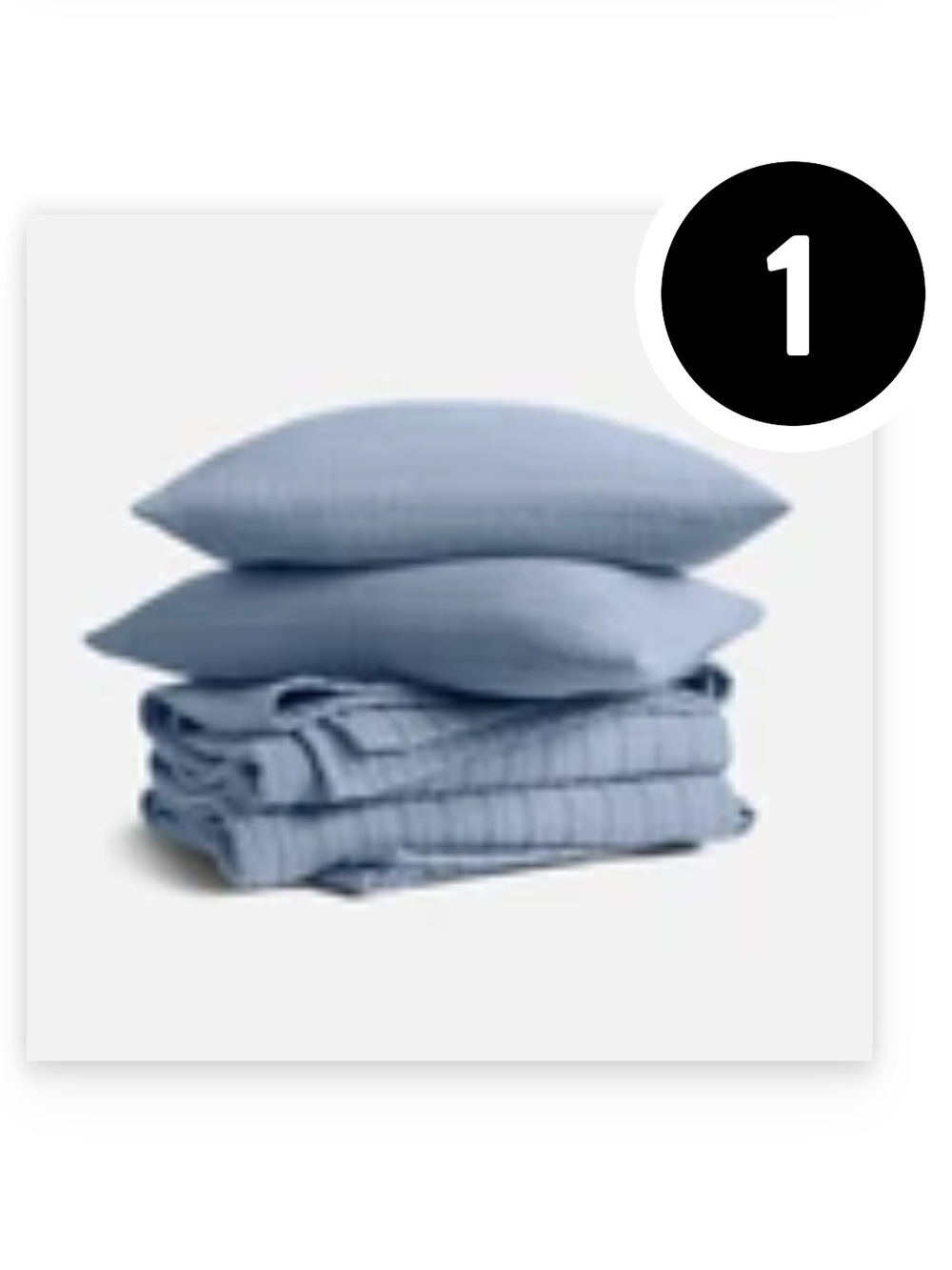 Brooklinen Blue Marina Organic Cotton Quilt Set